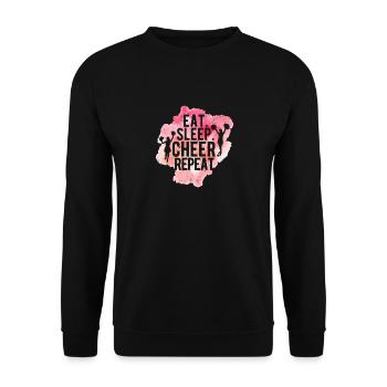 Les enfants mangent le sommeil Encouragez les jeunes filles répétitives - Sweat-shirt Unisexe - noir - Devant - Alina (178cm) & Michal (187cm)