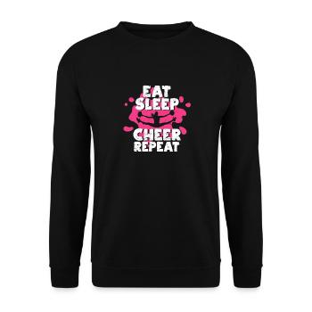 Les enfants mangent le sommeil Encouragez les jeunes filles répétitives - Sweat-shirt Unisexe - noir - Devant - Alina (178cm) & Michal (187cm)