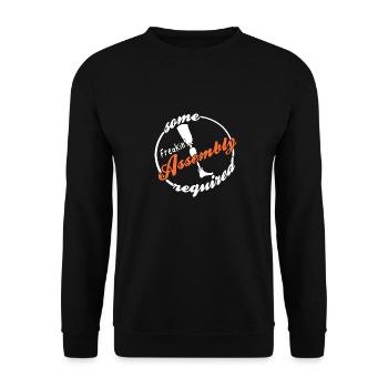 Some Freakin' Assembly Required Funny Prosthesis - Unisex Sweatshirt - black - Front - Alina (178cm) & Michal (187cm)