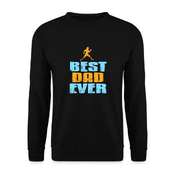 Best DAD Ever Cool Retro Prosthesis Father T-Shirt - Unisex Sweatshirt - black - Front - Alina (178cm) & Michal (187cm)