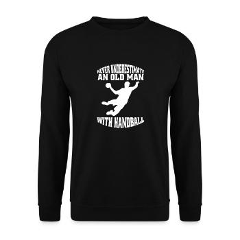 Handball Père Handballeur Joueur de Handball Père Joueur de Handball Papa - Sweat-shirt Unisexe - noir - Devant - Alina (178cm) & Michal (187cm)