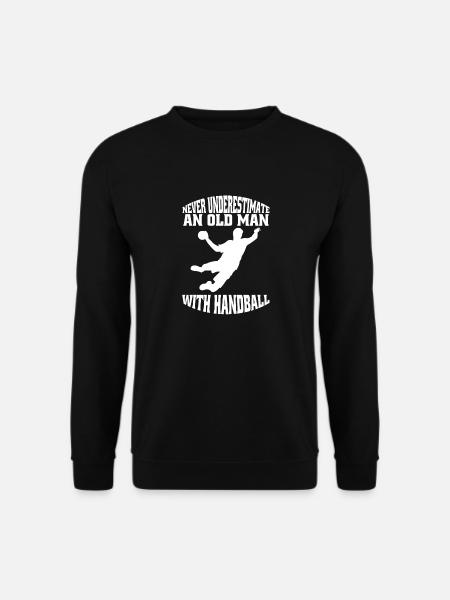 Handball Vater Handballer Papa Handballspieler Dad - Unisex Pullover - Schwarz