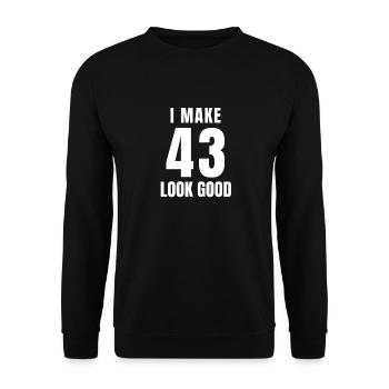 43 Year Old Funny 43th Birthday Quote 43 Years - Unisex Sweatshirt - black - Front - Alina (178cm) & Michal (187cm)
