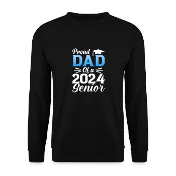 Funny proud father of a graduation gift - Unisex Sweatshirt - black - Front - Alina (178cm) & Michal (187cm)