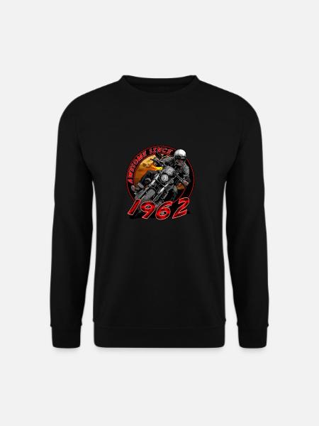 Awesome since 1962, biker's birthday - Unisex Sweatshirt - black