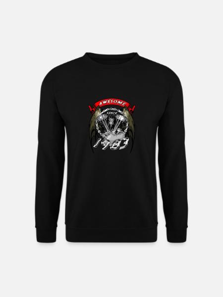 Awesome since 1983, biker's birthday - Unisex Sweatshirt - black