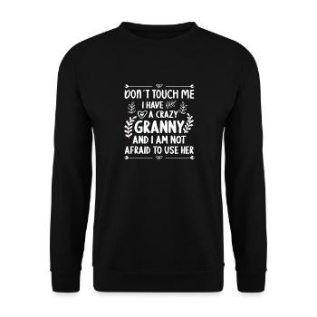 J’ai une petite-fille-petite-mère folle - Sweat-shirt Unisexe - noir - Devant - Alina (178cm) & Michal (187cm)