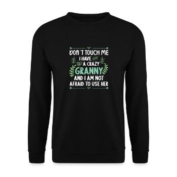 J’ai une petite-fille-petite-mère folle - Sweat-shirt Unisexe - noir - Devant - Alina (178cm) & Michal (187cm)