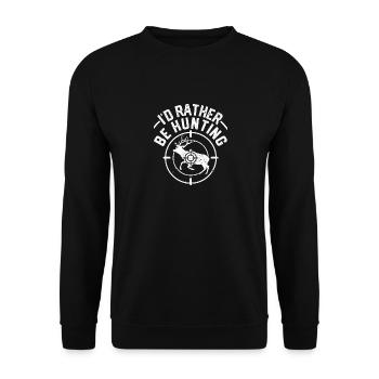 Je préfère chasser | chasser - Sweat-shirt Unisexe - noir - Devant - Alina (178cm) & Michal (187cm)