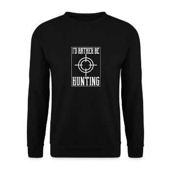 Je préfère chasser | chasser - Sweat-shirt Unisexe - noir - Devant - Alina (178cm) & Michal (187cm)