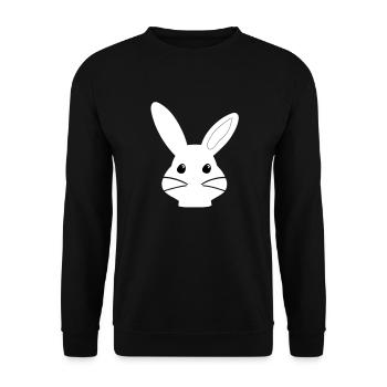 Wonderland Bunny Dessin animé Pâques Mignon - Sweat-shirt Unisexe - noir - Devant - Alina (178cm) & Michal (187cm)