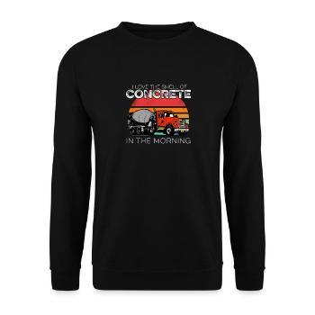 J’aime l’odeur du béton drôle de maçon de ciment - Sweat-shirt Unisexe - noir - Devant - Alina (178cm) & Michal (187cm)