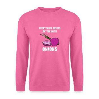 Zwiebelliebhaber, ironisches Sprichwort, - Unisex Pullover - Pink - Vorne