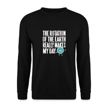 Rotation Of The Earth Really Makes My Day Teacher - Unisex Pullover - Schwarz - Vorne - Alina (178cm) & Michal (187cm)