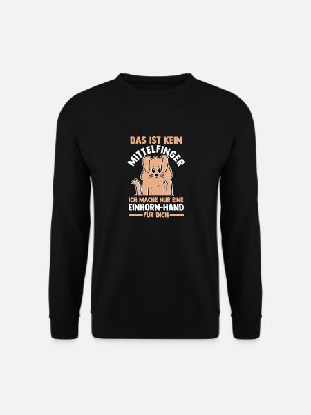 Das ist kein Mittelfinger Einhorn Hund - Unisex Pullover - Schwarz