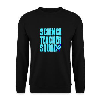 Science Teacher Squad Retro Teacher Designs - Unisex Sweatshirt - black - Front - Alina (178cm) & Michal (187cm)