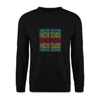 SCIENCE TEACHER Retro Vintage Teacher Designs - Unisex Sweatshirt - black - Front - Alina (178cm) & Michal (187cm)