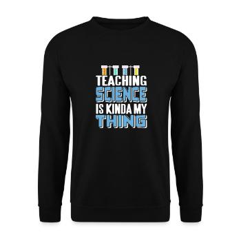 Enseigner les sciences est un peu mon truc Professeur rétro - Sweat-shirt Unisexe - noir - Devant - Alina (178cm) & Michal (187cm)