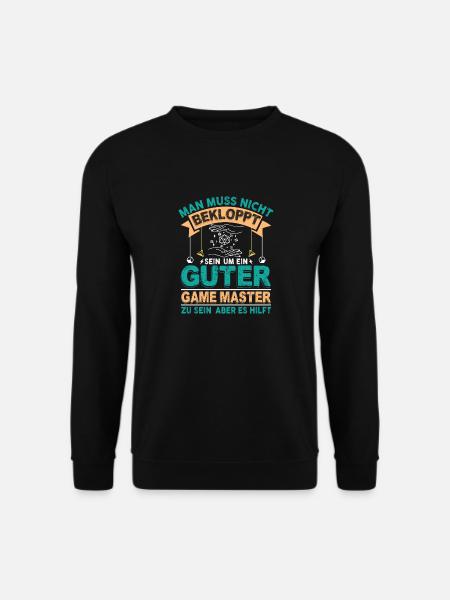 Game Master Spruch Fantasy RPG Brettspiel Pen And - Unisex Pullover - Schwarz