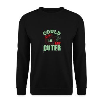 POURRAIS-JE ÊTRE UN CHIEN PLUS MIGNON - Sweat-shirt Unisexe - noir - Devant - Alina (178cm) & Michal (187cm)