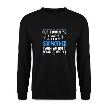 J’ai une fille folle parrain Podson - Sweat-shirt Unisexe - noir - Devant - Alina (178cm) & Michal (187cm)