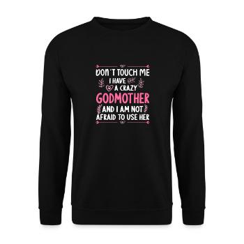 J’ai une fille folle parrain Podson - Sweat-shirt Unisexe - noir - Devant - Alina (178cm) & Michal (187cm)