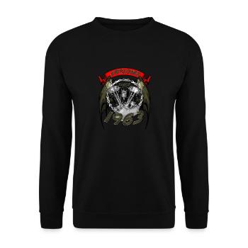 Génial depuis 1963, anniversaire du motard - Sweat-shirt Unisexe - noir - Devant - Alina (178cm) & Michal (187cm)