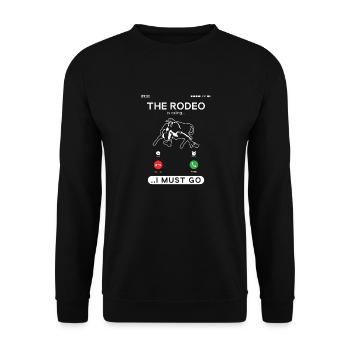 Steer Wrestling Rodeo is Calling, Funny - Unisex Pullover - Schwarz - Vorne - Alina (178cm) & Michal (187cm)