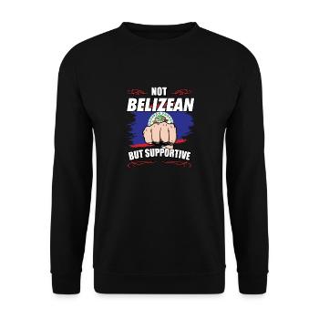 Pas bélizien mais touristique de voyage de soutien - Sweat-shirt Unisexe - noir - Devant - Alina (178cm) & Michal (187cm)