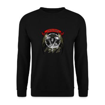 Awesome since 1972, biker's birthday - Unisex Sweatshirt - black - Front - Alina (178cm) & Michal (187cm)