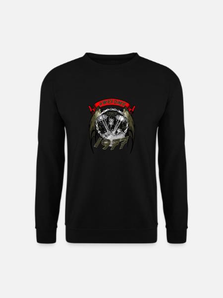 Awesome since 1977, biker's birthday - Unisex Sweatshirt - black
