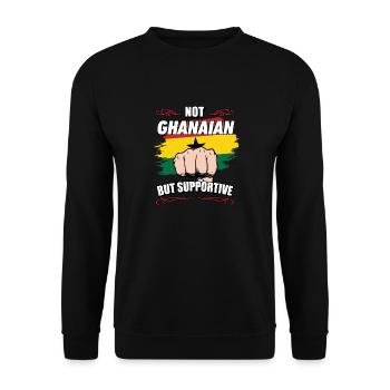 Pas ghanéen, mais un touriste de voyage solidaire - Sweat-shirt Unisexe - noir - Devant - Alina (178cm) & Michal (187cm)