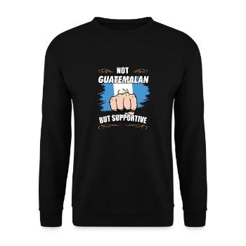 Not Guatemalan But Supportive Travel Tourist - Unisex Sweatshirt - black - Front - Alina (178cm) & Michal (187cm)