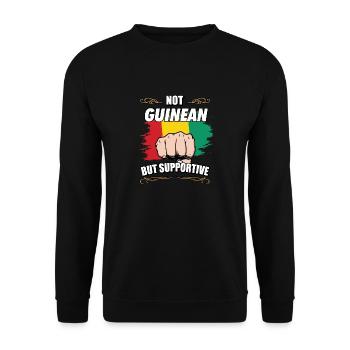 Pas guinéen mais touristique de soutien Guinée - Sweat-shirt Unisexe - noir - Devant - Alina (178cm) & Michal (187cm)