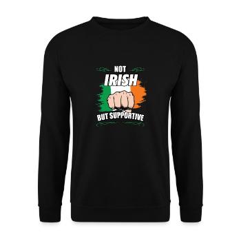 Pas irlandais mais touristique irlandais de soutien - Sweat-shirt Unisexe - noir - Devant - Alina (178cm) & Michal (187cm)