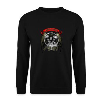 Awesome since 1991, biker's birthday - Unisex Sweatshirt - black - Front - Alina (178cm) & Michal (187cm)