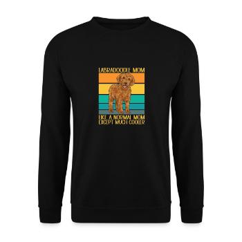 Labradoodle Dog - Unisex Sweatshirt - black - Front - Alina (178cm) & Michal (187cm)