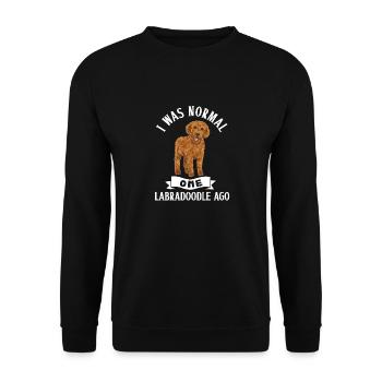 Labradoodle Dog - Unisex Sweatshirt - black - Front - Alina (178cm) & Michal (187cm)