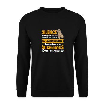 Labradoodle Dog - Unisex Sweatshirt - black - Front - Alina (178cm) & Michal (187cm)