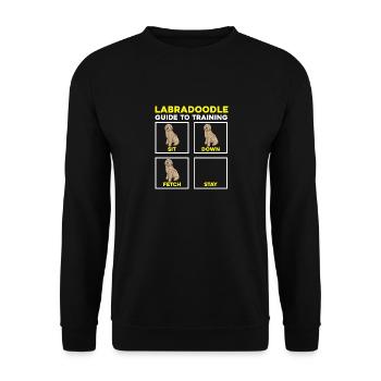 Labradoodle Chien - Sweat-shirt Unisexe - noir - Devant - Alina (178cm) & Michal (187cm)