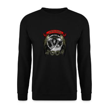 Génial depuis 2004, anniversaire du motard - Sweat-shirt Unisexe - noir - Devant - Alina (178cm) & Michal (187cm)