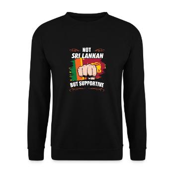 Not Sri Lankan But Supportive Travel Tourist Sri - Unisex Sweatshirt - black - Front - Alina (178cm) & Michal (187cm)