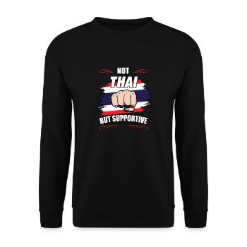 Pas thaïlandais mais soutien touristique thaïlandais - Sweat-shirt Unisexe - noir - Devant - Alina (178cm) & Michal (187cm)