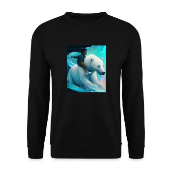 Balades pour enfants ours polaires - Sweat-shirt Unisexe - noir - Devant - Alina (178cm) & Michal (187cm)