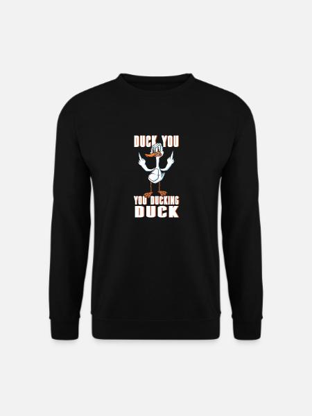 Ente Du Du Ente Duck Witz Prank - Unisex Pullover - Schwarz