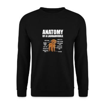 Labradoodle Dog - Unisex Sweatshirt - black - Front - Alina (178cm) & Michal (187cm)