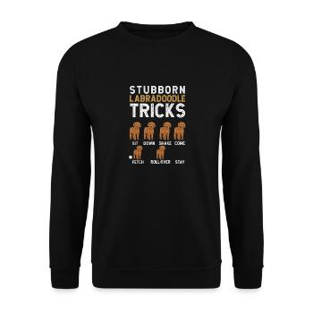 Labradoodle Dog - Unisex Sweatshirt - black - Front - Alina (178cm) & Michal (187cm)