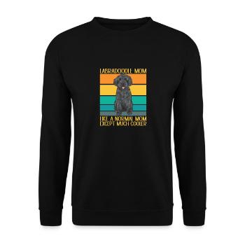 Labradoodle Dog - Unisex Sweatshirt - black - Front - Alina (178cm) & Michal (187cm)