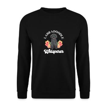Labradoodle Dog - Unisex Sweatshirt - black - Front - Alina (178cm) & Michal (187cm)