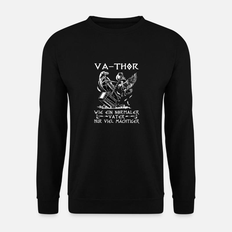Herren Vathor - Vatertag Vatertagsgeschenk Viking - Unisex Pullover - Schwarz